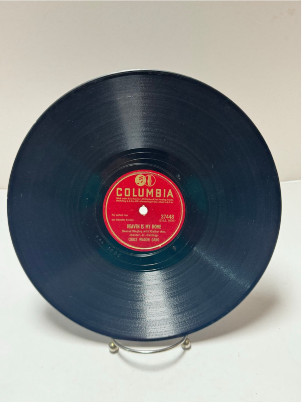 Columbia Shellac 78 Rpm Record Chuck Wagon Gang Heaven Is My Home